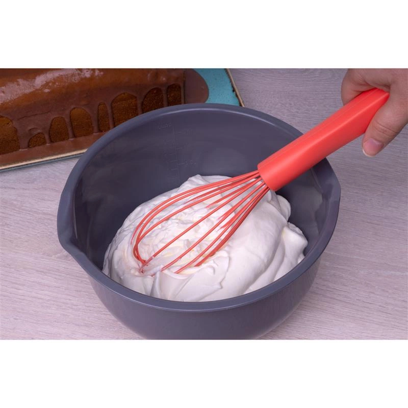 Lurch - wąska trzepaczka, silikon, 28 cm, czerwona Smart Tools