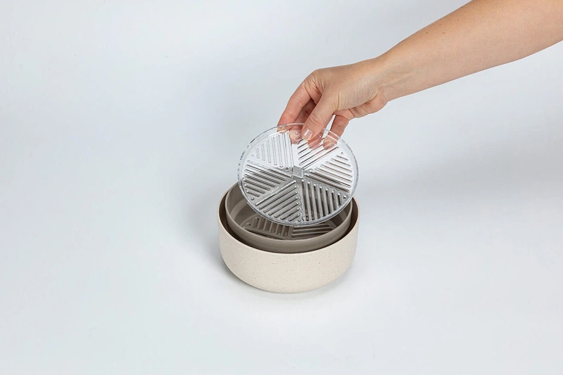Urbalive - MICROGREENS Kiełkownica z filtrem 16 cm, beżowy