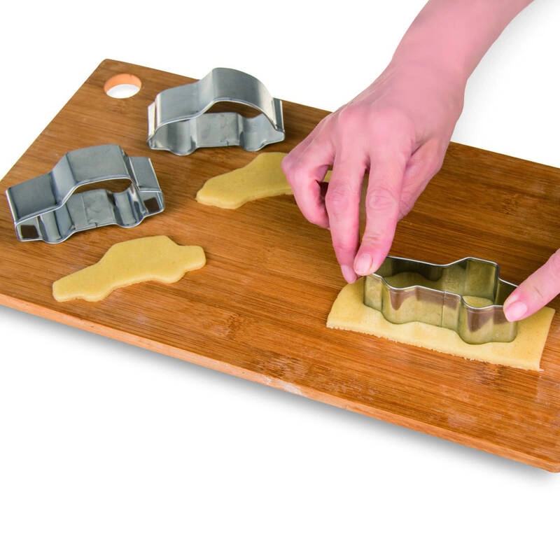 i Genietti - Trzy foremki ze stali nierdzewnej w kształcie samochodów