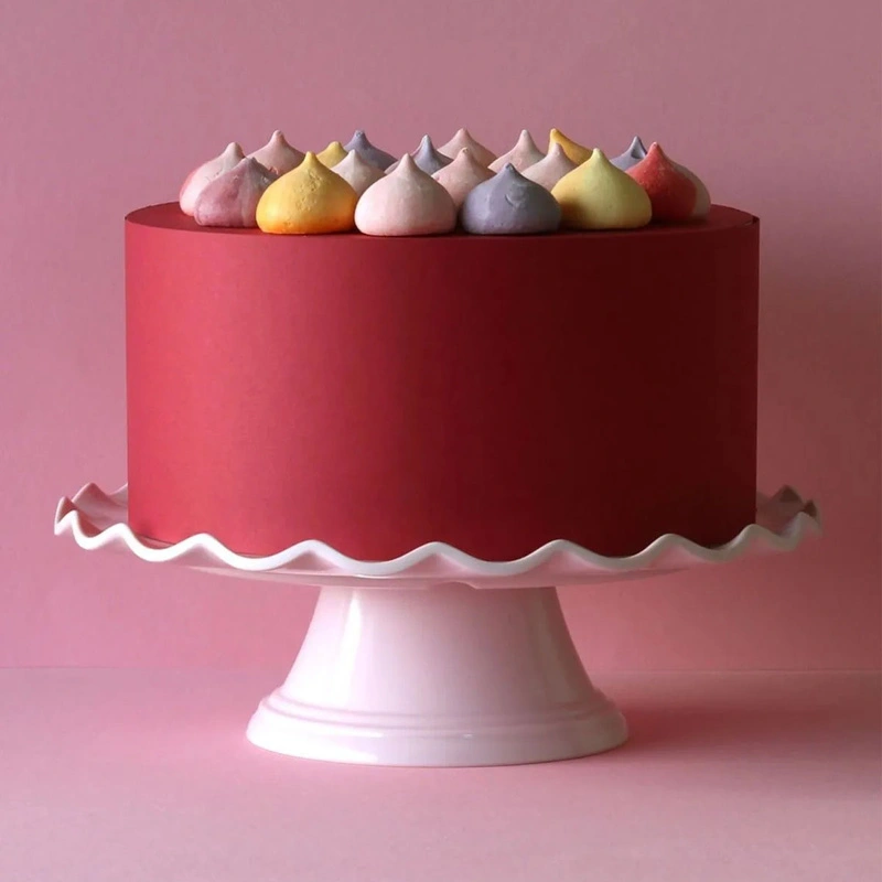 A Little Lovely Company - Patera z falistym brzegiem PINK 27.5 cm