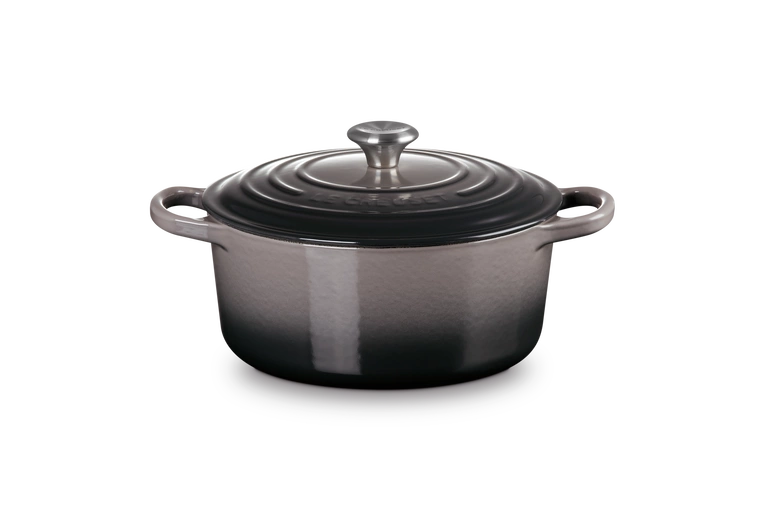 Le Creuset - brytfanna żeliwna emaliowana Signature okrągła 22 cm 3,3 l flint