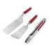 KitchenAid Culinary Tools - zestaw do grilla szczypce + 2 łopatki Empire Red