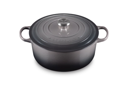 Le Creuset - garnek żeliwny emaliowany Signature 28 flint