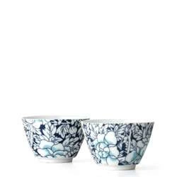 Bredemeijer - Czarki porcelanowe Yantai - 2 szt - granatowe