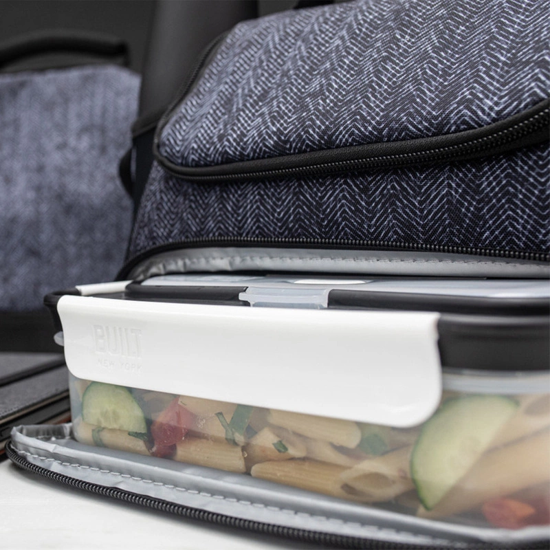 Built - Lunchbox ze sztućcami czarny / Built