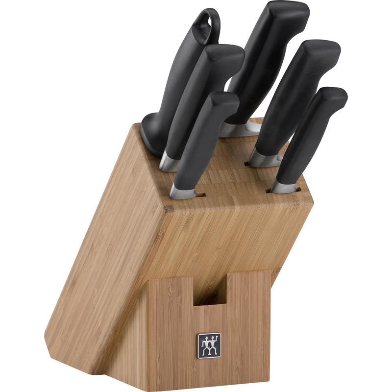 Zwilling - zestaw noży kuchennych w bloku Four Star 5 noży, stalka i blok