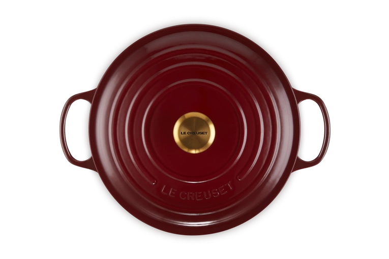 Le Creuset brytfanna żeliwna emaliowana Signature okrągła 24 cm 4,2 l garnet