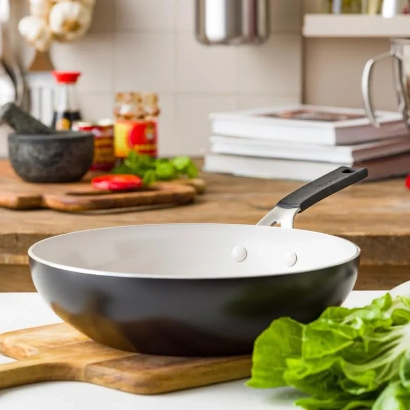KitchenAid - wok Aluminium Coloured 28 cm czarny