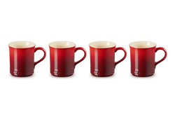 Le Creuset -Zestaw 4 Kubków 400ml Wiśniowy
