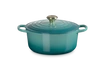Le Creuset brytfanna żeliwna emaliowana Signature okrągła 26 cm 5,3l bleu riviera
