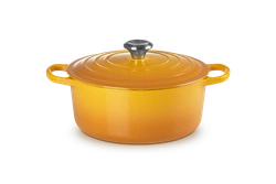 Le Creuset - brytfanna żeliwna emaliowana Signature okrągła 26 cm 5,3 l nectar