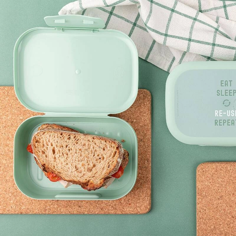 Amuse - lunchbox z klipsem 18 cm BIO miętowy