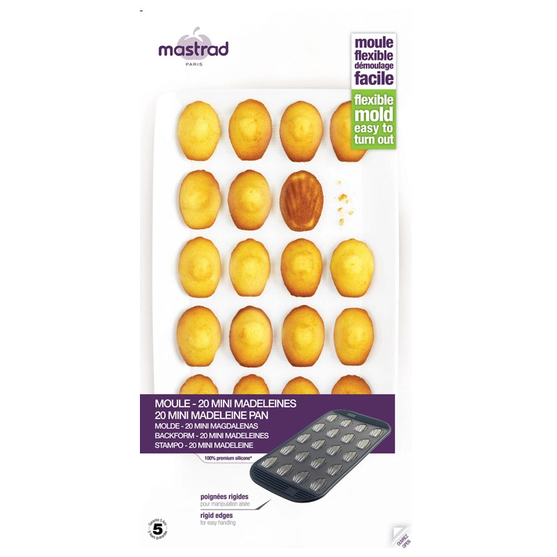 Mastrad - SILIKONOWA FORMA DO MINI MAGDALENEK (NA 20 CIASTECZEK)grafitowy
