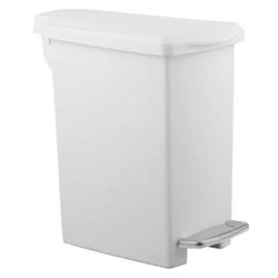 Simple Human - kosz  na śmieci 10 l pedałowy Slim biały