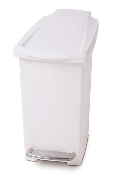 Simple Human - kosz na śmieci 10 l pedałowy Slim biały