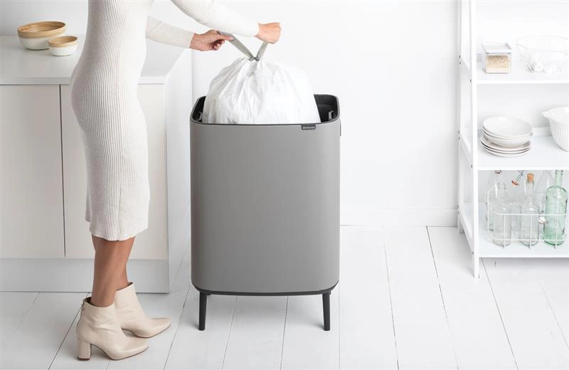 Brabantia - Kosz na śmieci Touch Bin Bo 60l mineralny szary