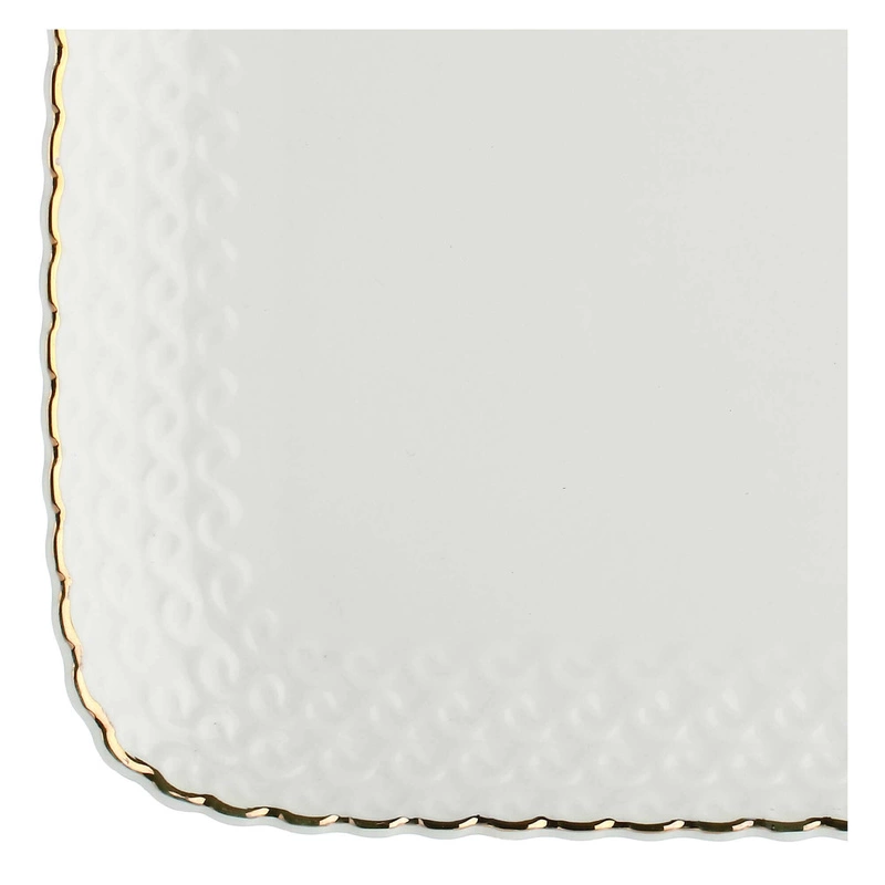 La Porcellana Bianca - taca na ciasto 27 x 19 cm Momenti Oro