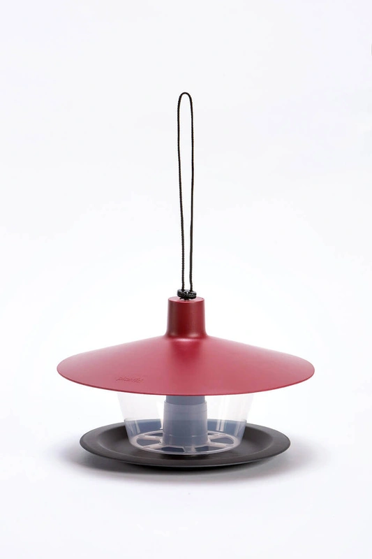 Urbalive - FINCH Karmnik dla ptaków 28.5 x 28.5 cm, czerwony