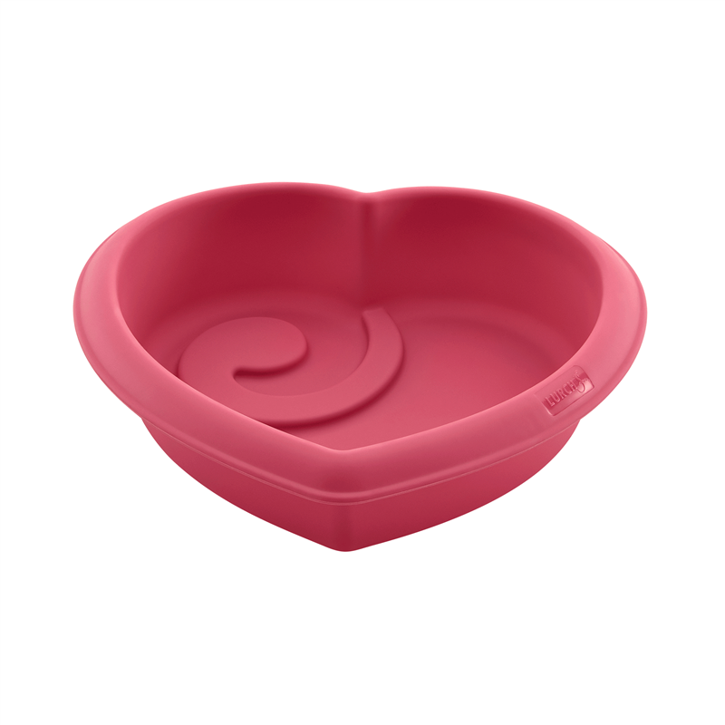 Lurch - forma w kształcie serca, silikon, 22 x 21 cm, różowa FlexiForm