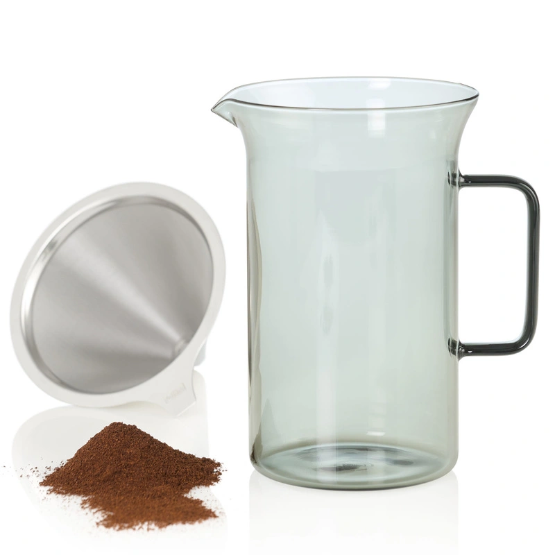 AdHoc - Zaparzacz przelewowy IMPACT, szary 600ml