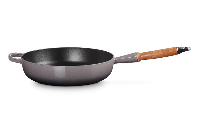 Le Creuset - głęboka patelnia żeliwna flint Sauté 28 cm