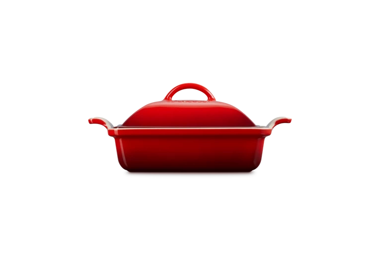Le Creuset - Kwadratowa Forma z Pokrywką 23 cm Wiśniowy