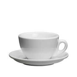 Cilio - filiżanka do cappuccino, ze spodkiem, 0,1 l, biała Roma