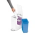 simplehuman - Kosz na śmieci pedałowy SLIM, 5 l; biały