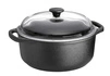 Skeppshult - Garnek żeliwny ze szklaną pokrywą - 4 ltr, czarny