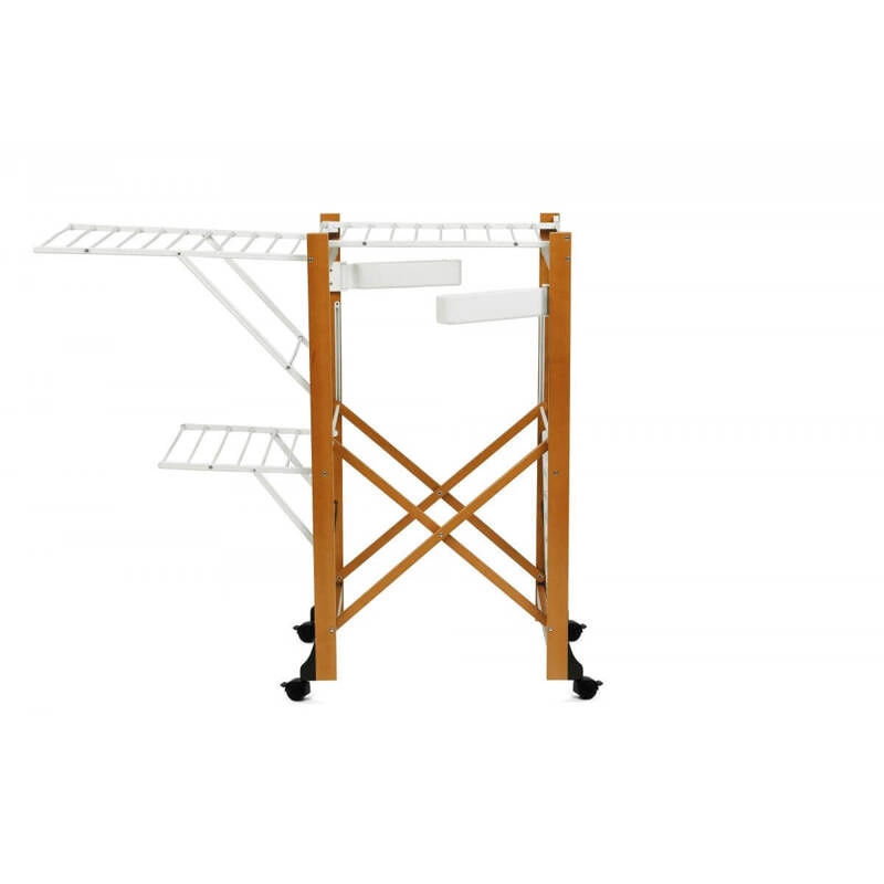 ARREDAMENTI - GABBIANO Suszarka na pranie na kółkach - 175 x 67 cm, Brązowy