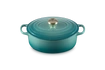 Le Creuset - brytfanna żeliwna Signature 27 cm 4,1 l bleu riviera