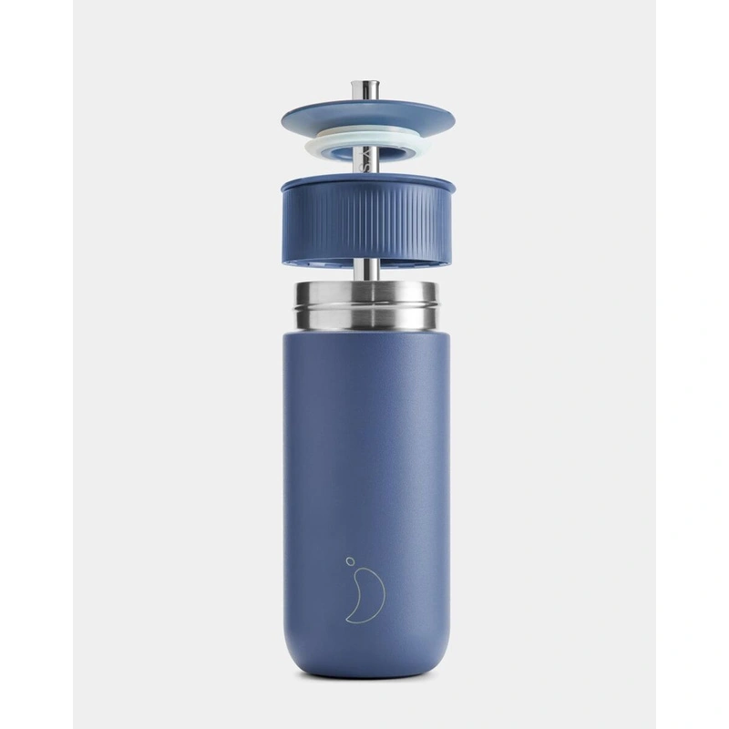 Chilly's Bottles - Termiczny kubek 2w1 ze słomką | 500ml | Granatowy