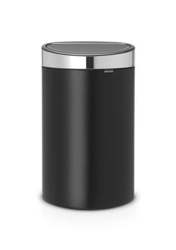 Brabantia - kosz na śmieci Touch Bin New 40l czarny mat FPP