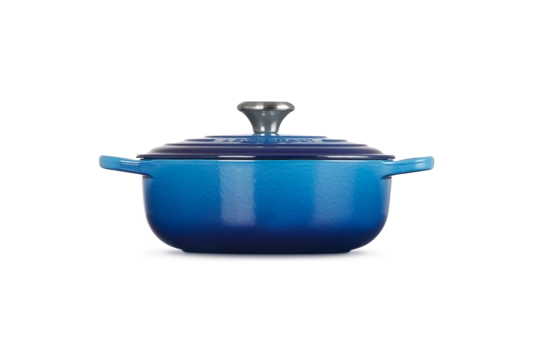 Le Creuset - garnek żeliwny Signature Saute lazur 3,4 l 24 cm