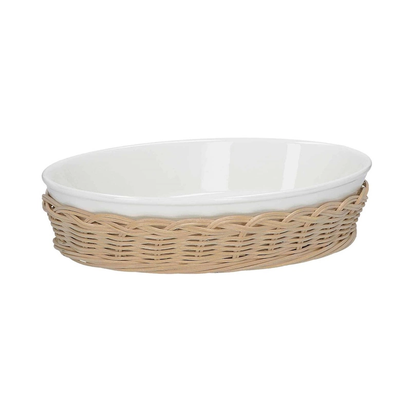 La Porcellana Bianca - wiklinowy kosz na owalne naczynie do zapiekania 30 cm Midollino