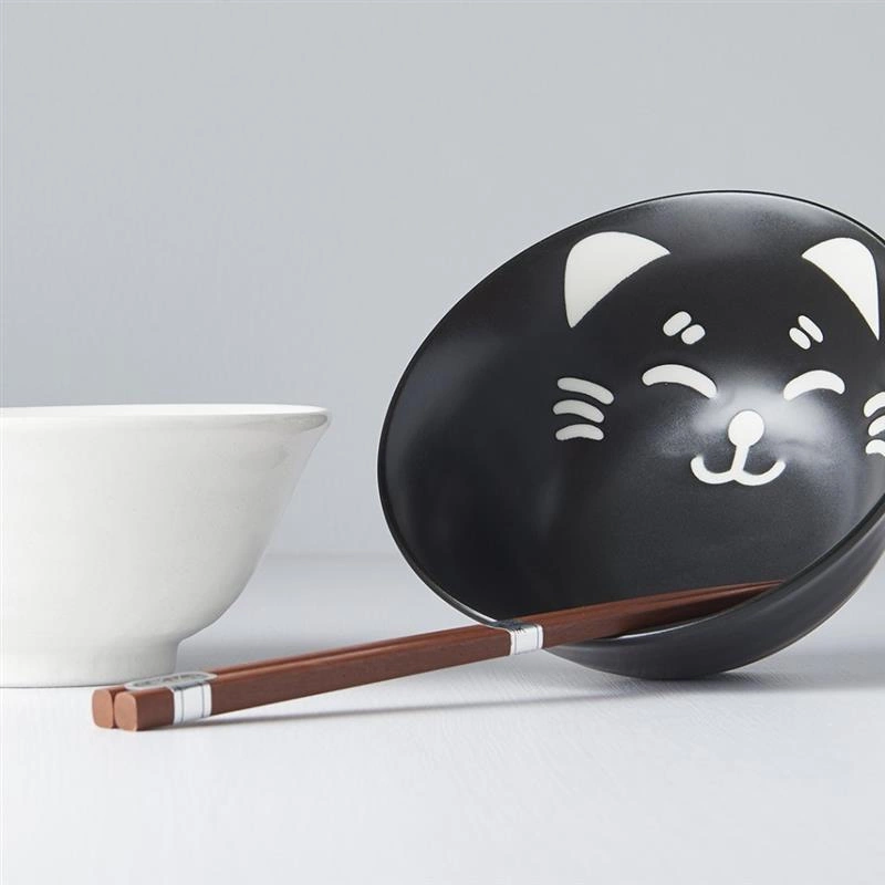 Made in Japan - Zestaw 2 miseczek Black&White Cat