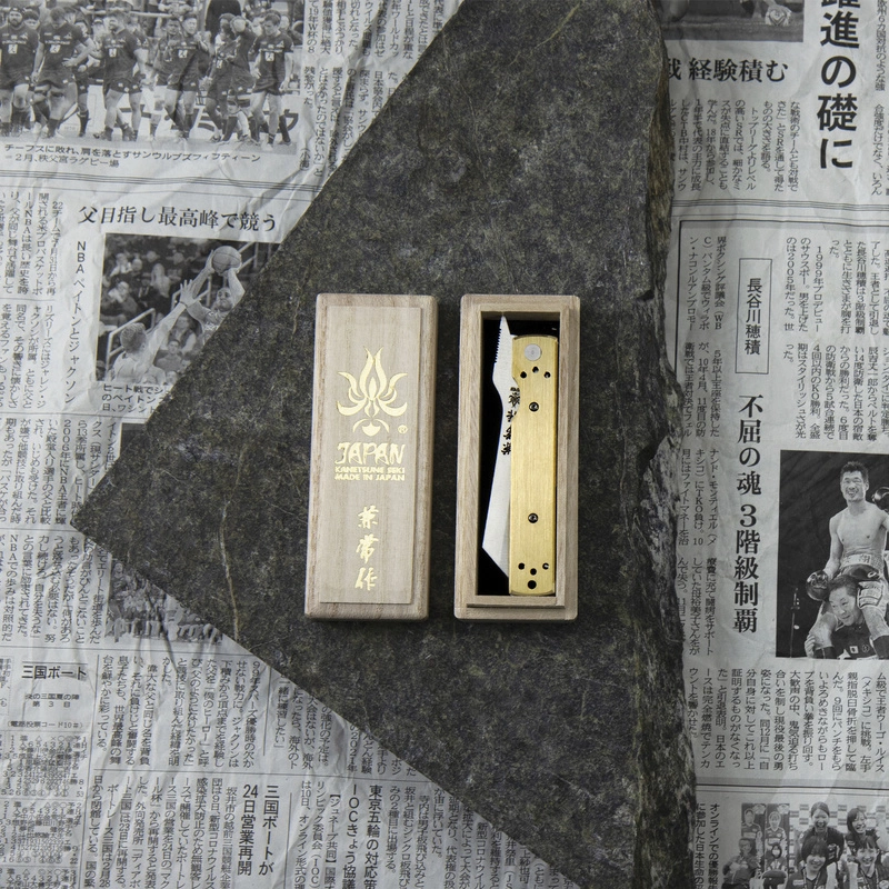 Kanetsune - Nóż kieszonkowy Higonokami e AUS-8 Tanzaku-Tou 7,2 cm