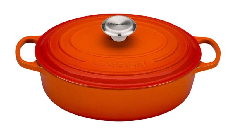 Le Creuset - brytfanna żeliwna emaliowana Signature 27 cm 3,4 l płomienna
