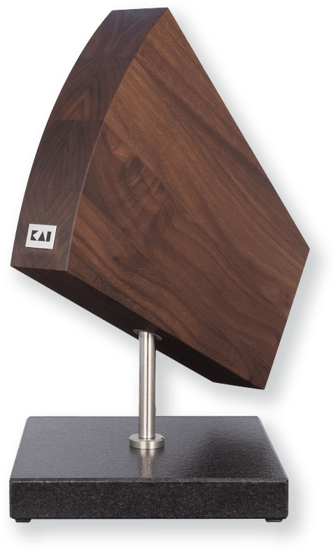 KAI - Magnetyczny, obrotowy stojak na noże orzech