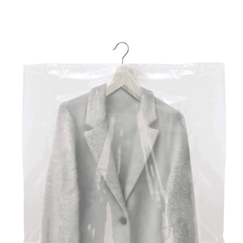 RAYEN - Zestaw przezroczystych pokrowców na odzież (3x S + 3x L)