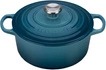Le Creuset - brytfanna żeliwna emaliowana Signature okrągła 22 cm 3,3 l deep teal