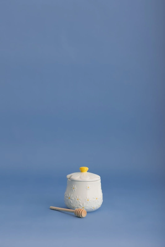 PK - Pojemnik na miód z drewnianym nabierakiem Daisy