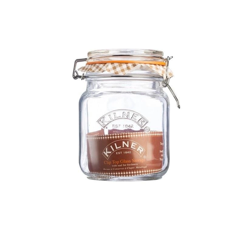 Kilner - Słoik 1l, Square Clip Top Jar