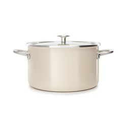 KitchenAid - Garnek emaliowany z pokrywką 6L - kremowy