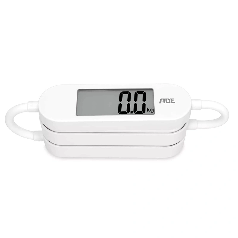 ADE - składana waga łazienkowa, do 180 kg, 23,5 x 5 x 7 cm, biała