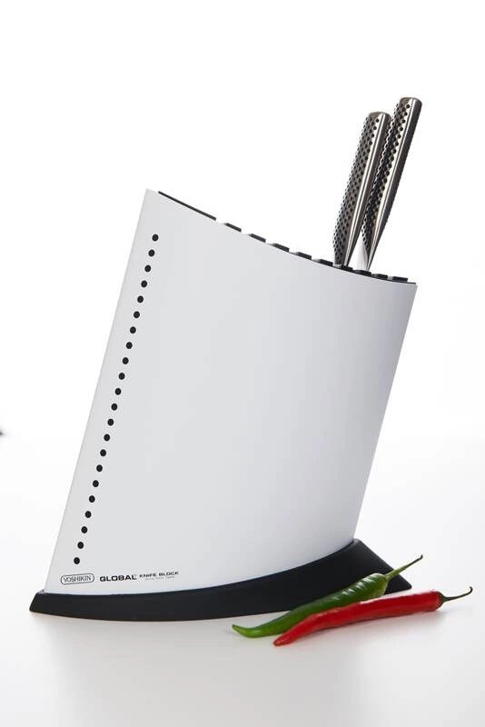 Global - Blok na 9 noży w kształcie żaglowca – biały