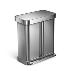 Simple Human - kosz na śmieci 58 l pedałowy Touch-Bar Recycler stal FPP