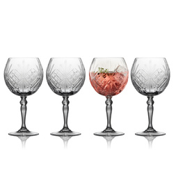 Lyngby Glas - Kieliszki do ginu ze szkła kryształowego Melodia 650 ml 4 sztuki