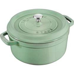 Staub - garnek żeliwny okrągły 5.2 ltr, miętowy La Cocotte
