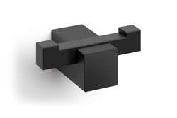 Zack - CARVO podwójny wieszak łazienkowy czarny